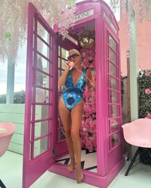 Denise Van Outen Instagram - Another great stay @wikiwoo_ibiza 🇪🇸 swimsuit @marbelladressme 
 fan 🪭 @disco_leopard