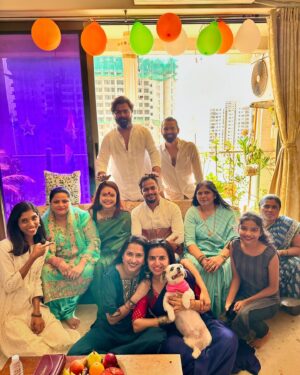 Devoleena Bhattacharjee Instagram - “Celebrating the divine journey to motherhood with the sacred Panchamrit ritual, where tradition and love blend to bless the mother and her unborn child with health, prosperity, and joy during this beautiful chapter of life.” 😍🥰❤️🧿 

#panchamrit #mytribe #mypeople #soontobeparents #momtobe #dadtobe #blessed #gratitude #ganpatibappamorya #prayers