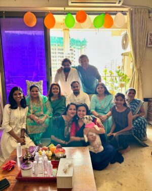 Devoleena Bhattacharjee Instagram - “Celebrating the divine journey to motherhood with the sacred Panchamrit ritual, where tradition and love blend to bless the mother and her unborn child with health, prosperity, and joy during this beautiful chapter of life.” 😍🥰❤️🧿 

#panchamrit #mytribe #mypeople #soontobeparents #momtobe #dadtobe #blessed #gratitude #ganpatibappamorya #prayers