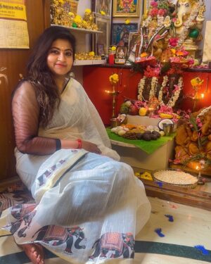 Divya Bharathi Vetrivel Instagram - Happy Ganesh Chaturthi🙏😍