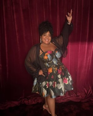Dulcé Sloan Instagram - Ok last one. My look for the “Night before” Party.
Lemme tell yall about this dress from @lealealoveclothing ! This is the FIRST time in my life I have worn a dress with no bra. And they are sitting! Y’all hear me?’ Go buy 5 dresses! 10! I’m definitely getting more! And doesn’t my big lil bro @ronfunch look adorable?!?!

Dress: @lealealoveclothing 
Earrings: @capucinedewulf 
“atl” Necklace & Rings: @admiralrow
