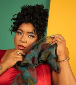 Dulcé Sloan Instagram - In the first of the Emmys posts I present THE LOOK!
Thank you to everyone who made this possible 

Gown: @anit_cuts 
Pearl Earrings & Ring: @zepplinthelabel 
Gemstone Earrings & Rings: @inthelightofdayjewelry 
Necklace & anklet: @madebymooni 
Pinky ring: @gabrielandco 
Bracelet: @trinaturk vintage
Shoes: @naturalizer 
Bag: @meliebianco 
Stylist: @styleethic 
Hair: @misscopeland310 
Makeup: @jenfregozo 
Lip Color: “I’ll Show You Crazy” by @giggleglosslips 
Nails: Tran of @pamperedhands 
Photos: @kimnewmoney