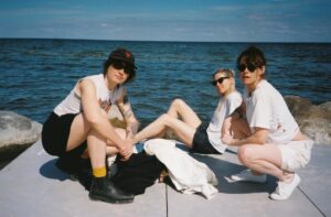 Dylan Meyer Instagram - We’re Nevermind and we produced our first movie The Chronology of Water. It was a real wild experience! @jen.dunlap took this picture of us.