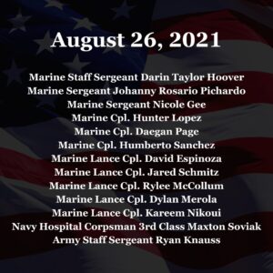 Elise Stefanik Instagram - Today marks 3 years since the Abbey Gate terrorist attack in Afghanistan. The catastrophic withdrawal from Afghanistan led by Joe Biden and Kamala Harris directly caused the deaths of these 13 service members and there are now 13 Gold Star families who still have not received answers or accountability from the Biden-Harris Administration. 

We will never forget them.