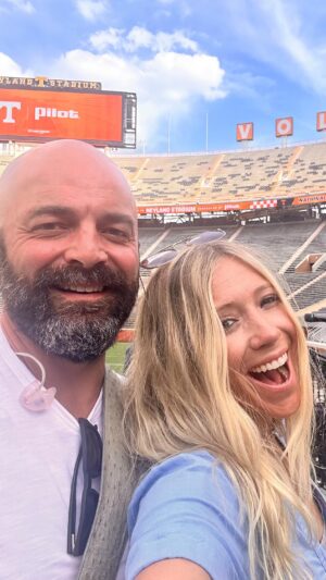 Ellie Holcomb Instagram - Our friends at @pilotflyingj invited us to play a show at the one and only Neyland Stadium at @utknoxville and we had the best time. Our “green room” for the day was the locker room, and we were pinching ourselves about the entire experience. Thank you @pilotflyingj for having us. GO VOLS! #OnTourWithPilot #ad