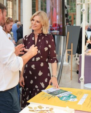 Emilia Fox Instagram - I always love visiting RBG Kew and seeing the changing seasons, colours and plants. So it was a delight to enjoy the last of Summer ☀️ and welcome in Autumn 🍁 in the Nash Conservatory @kewgardens this week 🍃 

As well as absorbing the pleasure of the gardens I always feel like I learn something there too. These are two of the things the experts talked about in this visit: 

Fungi underpin all life on earth and yet it’s estimated that over 95% of fungal species remain unknown! 
🍄
Fungi-based leather (which is extraordinarily lovely to touch!) is vegan friendly, cruelty free, and could help reduce the global carbon footprint.
💚

I also tried mushroom granola 🍄‍🟫 which is definitely a first! 

There is so much more to discover on Kew’s website and social media platforms.

#KewGardens #KewAmbassador 

📸 @olliedixonphoto / Kew 
👗 @wyselondon / pr loan
