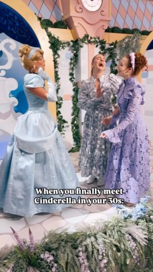 Emma Watkins Instagram - Cinderella meets her Aussie stepsisters ✨✨ Thank you for inviting us to the ball @disneyaunz @westfieldanz @westfieldchermside 
 
#thankyou @lorinska & @samchantedstyle