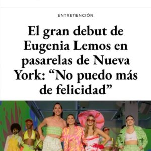 Eugenia Lemos Instagram - Mi pasarela en New York Fashion Week ✨♥️ 

Que felicidad @itsdimondosworld tu debut  como modelo y que te hayas lucido al desfilar en uno de los eventos de moda más importantes del mundo junto a @eugelemoscollection ✨♥️

Gracias a la prensa de Chile y Argentina por cubrir este hito 🫶♥️