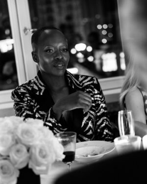 Florence Kasumba Instagram - Two icons of the fashion world came together to create one fabulous evening. @KarlLagerfeld and @ellegermany hosted a dinner that was as inspiring as fashion itself. Photos by @clemensporikys