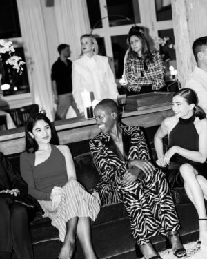 Florence Kasumba Instagram - Two icons of the fashion world came together to create one fabulous evening. @KarlLagerfeld and @ellegermany hosted a dinner that was as inspiring as fashion itself. Photos by @clemensporikys
