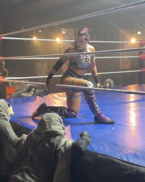 Gabbi Tuft Instagram - The crucifixion of @vertvixen and the tremendous efforts behind this iconic moment.
-
One month ago I envisioned this moment while driving home from practice. 
-
22 extras, hair, makeup, production crew, choreography, one ref, and two wrestlers that wanted to create the most cinematic moment in independent wrestling history - we did exactly that.
-
Multiple dress rehearsals, engineering a pulley and drop system for the chains and cuffs, costuming, and ongoing production coordination were all necessary to pull off this iconic moment.
-
Thank you to everyone that participated in this monstrous lift. I see you, and I’m grateful for all of you.
-
Photo 1: @themickeyfitzpatrick bringing Mother to life.
-
Photo 2: @themickeyfitzpatrick & @herhandstyles putting the final touches on Mother.
-
Photo 3: @congo_demon , Mother’s first born child of fire.
-
Photo 4: @hodorthebearded Mother’s second born of fire.
-
Photo 5: Mother with her children of fire.
-
Photo 6: Going over the match with referee @rickyzamora74 
-
Photo 7: Rehearsing Mother’s entrance with her Children of Salvation.
-
Photo 8: The Children of Salvation entering the arena.
-
Photo 9: @vertvixen, AKA: “Player 1.” Thank you for the endless hours of training, for being a boss bitch, a warrior in the ring, and a complete angel outside the ring. You’re amazing and it was an honor to work with you.
-
Photo 10: @lexlockwoodis as “Brother Vixen.”
-
Photo 11: Dress rehearsal of the crucifixion. 
-
Photo 12: The crucifixion of Vert Vixen.
-
#Wrestling #Mother