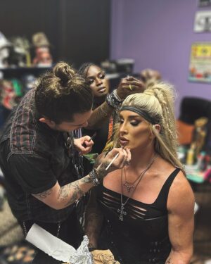 Gabbi Tuft Instagram - The crucifixion of @vertvixen and the tremendous efforts behind this iconic moment.
-
One month ago I envisioned this moment while driving home from practice. 
-
22 extras, hair, makeup, production crew, choreography, one ref, and two wrestlers that wanted to create the most cinematic moment in independent wrestling history - we did exactly that.
-
Multiple dress rehearsals, engineering a pulley and drop system for the chains and cuffs, costuming, and ongoing production coordination were all necessary to pull off this iconic moment.
-
Thank you to everyone that participated in this monstrous lift. I see you, and I’m grateful for all of you.
-
Photo 1: @themickeyfitzpatrick bringing Mother to life.
-
Photo 2: @themickeyfitzpatrick & @herhandstyles putting the final touches on Mother.
-
Photo 3: @congo_demon , Mother’s first born child of fire.
-
Photo 4: @hodorthebearded Mother’s second born of fire.
-
Photo 5: Mother with her children of fire.
-
Photo 6: Going over the match with referee @rickyzamora74 
-
Photo 7: Rehearsing Mother’s entrance with her Children of Salvation.
-
Photo 8: The Children of Salvation entering the arena.
-
Photo 9: @vertvixen, AKA: “Player 1.” Thank you for the endless hours of training, for being a boss bitch, a warrior in the ring, and a complete angel outside the ring. You’re amazing and it was an honor to work with you.
-
Photo 10: @lexlockwoodis as “Brother Vixen.”
-
Photo 11: Dress rehearsal of the crucifixion. 
-
Photo 12: The crucifixion of Vert Vixen.
-
#Wrestling #Mother