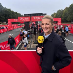Gabby Logan Instagram - Another wonderful day in the North East for the @great_run and while reminiscing with @alidoesmakeup it dawned on me that this is the 10th one I have worked on (having run it a couple of times as a younger woman). I’ve done a wee trip down memory lane and realised @mofarahgold features a lot in the photo archive. Some old friends on these pictures who aren’t here anymore and in black the year we were the first live non news show after HM Queen Elizabeth ll died. Ali has done nine of them with me handling some challenging weather for hair (lots of ponytails) and every year we agree it’s one of the great days at work. Inspiring humans being great and as one of my guests said today (as we all know in-spite of how it feels at times) ‘most people are good’. Catch the highlights at 6pm on BBC2 if you missed it or enter the ballot to run if you have been inspired. You won’t regret it. If you can run then you should run 🏃
