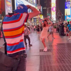 Garima Sharma Instagram - Times Square magic, with a little sparkle of my own 💫 🇺🇸 🧿
📸 : @timessquare.ny 
.
.
.
#timessquare #newyork #travelgram #travelphotography #grateful #keepsmiling #positivity #nepaligirl #instagram #timessquarenewyork