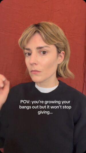 Grace Helbig Instagram - When the bangs won’t stop giving JTT.