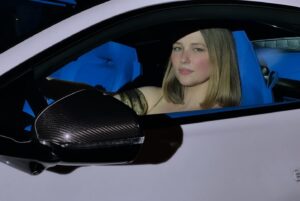 Haley Bennett Instagram - The debut of a new icon. The Aston Martin “Vanquish” @astonmartin #astonmartin #VeniVidiVanquish #ZenithDriven 🇮🇹 🇬🇧 🇺🇸