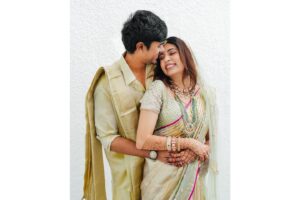 Ishaani Krishna Instagram - Wishing Ozy and Aswin a lifetime of happiness 🤍🤍🤍

 Images Shot by : @skabhijithphotography 

Saree : @mloft_by_joeljacobmathew 

Stitched by : @santinni.in 

Make up and Hair : @brahma_hairandmakeup