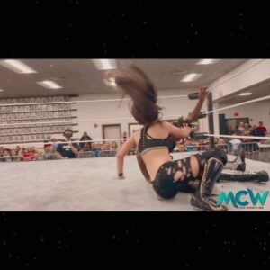 Ivelisse Vélez Instagram - Monday comin at cha like 🌀🪃💥 #womenswrestling #FaveMoveMonday #mcw #ivelissevelez