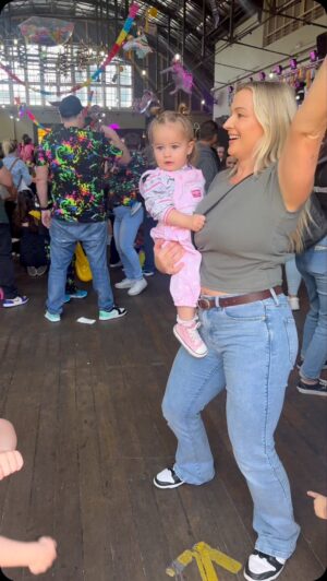 Jade Mead Instagram - If this is as good as partying gets these days… a baby rave… I’ll take it 😂

All 4 of us had fun at @littleraversau with @lenjpearce on the weekend, so many kids songs remixed into bangers 💃🪩🕺🎵

#littleravers #djlennypearce #lennypearce #wheelsonthebus #kidsrave #babyrave #perth #perthfamilies #perthkids