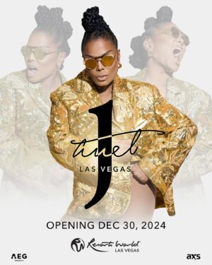 Janet Jackson Instagram - We’re so excited to announce our new residency at Resorts World Las Vegas launching New Year’s week! This is going to be a lot of fun and I look forward to spending the start of the New Year with you!! We truly can’t wait! Sending so much love ♥️ -J

[Tickets go on sale Wednesday, August 28 at 10am PT and you can find presale info below (all links in bio)]

Photographer: @solaimanfazel
Creative Director: @ghsduldulao
Wardrobe: @thombrowne 
Makeup: @prestonmakeup
Stylist: @laureltcanyon
Hair: @theurbanmeet
Necklace: @mayabrenner
Poster design: Heath McCarter

PRESALES
Monday, August 26 @ 10am - Tuesday, August 27 @ 10pm (JanFam)
Tuesday, Aug 27 10am - 10pm (AEG, AXS, RWLV, AMEX, Spotify)