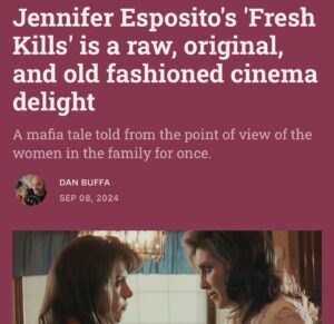 Jennifer Esposito Instagram - Thank you endlessly for recognizing FRESH KILLS. The support means everything to me.