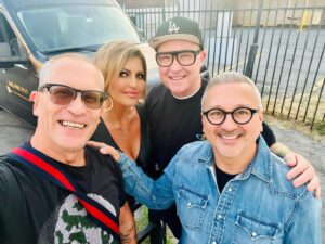 Jennifer Gimenez Instagram - Last night @timryandopeman and I had the best time at our dear friend’s @joeyfeldmanartist grand opening of his new art gallery. We are so proud of you Joey. We Love you. I got to say last night was so much fun seeing so many friends from 10, 20, 30  years ago. So much love, laughter, celebration and real talk from everyone. The vibes were so high, It was infectious. @annabdavid I love you and am so proud of you for all things. The Cody reunion was on point, like as if time stood still and it was 23 years ago. Oh that was one of the greatest times, years of my life. @seanjameshair decades of love, support, laughter, tears and honesty. I love you and @isaurocummins so much. @wesgeer our music, whisperer, our brother, we love you Wesy. We miss you already. @noahweiland2 omg you made our night seeing your beautiful face. I know you made Tim’s night. We love you so much. You are our family! @addictionrecoveryebulletin conversations with you are one of my favorite things in this world. We love you so much. I can’t express the love we have for all that were there last night.