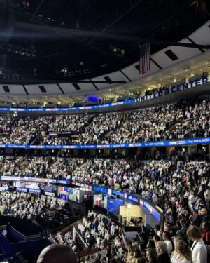 Jill Wine-Banks Instagram - The sea of white and the tears of Warren are moving. The anticipation of Beyoncé or Swift palpable.