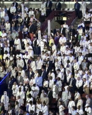 Jill Wine-Banks Instagram - The sea of white and the tears of Warren are moving. The anticipation of Beyoncé or Swift palpable.