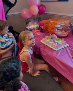 Jillian Faye Hall Instagram - Rasabelle is turning 5 in a few days! Big celebration today🩷 #birthdayparty #grand #imagranny #barbie #almost5 #selfies
