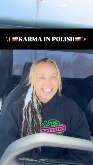 JoJo Siwa Instagram - Karma to suka🇵🇱✨!!! PLZ give notes so i
can work on my pronunciation❤️