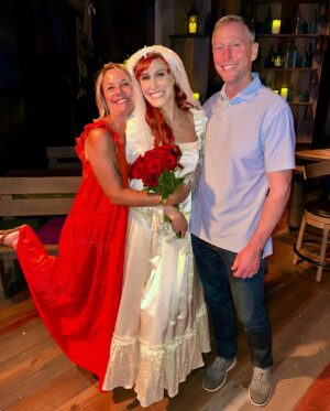 Jodi Benson Instagram - When Delaney was 4 yrs old, I brought her up on stage with me during my concert. I did a little interview with her before I started to sing my song “Part of Your World”. I asked her what she wanted to be when she grew up. She very quickly and confidently took the mic out of my hand and said , “I want to be Ariel when my Mommy dies!” Of course the audience broke out in laughter and so did I. She then started singing my song and didn’t really want to give the mic back to me. 
I knew in that moment that Delaney would one day become Ariel. 
My sweet girl, you truly were born to play Ariel. You made her your very own. You were so brilliant. You infused your joy, your humor, your passion and your love into every moment of her story.
It’s hard for me to find the words to express how I felt as I watched you on stage. I was and am so incredibly proud of you. Your vulnerability, strength, grace, courage, authenticity & confidence brought me to tears. Your voice was stirring & stunning and your version of “Part of Your World” was filled with such passion & determination. 
I love you, Delaney🩵
I’m honored to pass my treasured dinglehopper to you. 
You are, and always will be, my Ariel🧜‍♀️

…oh, and I’m so thankful I was still alive to see you become Ariel!😂