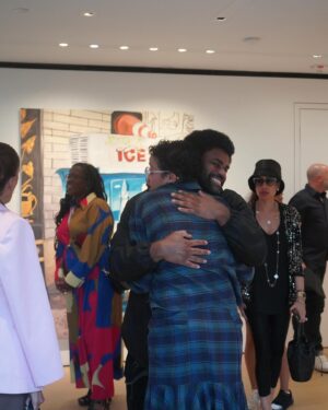 Jordan Casteel Instagram - 400 people in attendance and I might have hugged 95% of them lol

The opening of “Field of view” at @hillartfoundation was beyond anything I could have imagined. 10 years of paintings on the walls and 10  years of people I love in the room — a literal dream. ☁️ 💫

Huge thank you to the multitude of people who made this exhibition as magical as it is. This is a community through and through. @hillartfoundation @loh33 @caseykaplangallery @veronicalevitt @jenniferjaberhw @theearthwarrior @nyukid14 @damanibaker @chambersvintage @elizabethkarpevans @nillahippielove @batshevadress 

Fun fact: all of the flowers for the opening were picked from my garden in the HV and arranged with the help of @veronicalevitt 💞

On view through Nov 23
Open Tuesday–Saturday
11:00–5:00 PM

**most these photos are by my dear friend @waydemcintosh