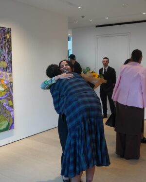 Jordan Casteel Instagram - 400 people in attendance and I might have hugged 95% of them lol

The opening of “Field of view” at @hillartfoundation was beyond anything I could have imagined. 10 years of paintings on the walls and 10  years of people I love in the room — a literal dream. ☁️ 💫

Huge thank you to the multitude of people who made this exhibition as magical as it is. This is a community through and through. @hillartfoundation @loh33 @caseykaplangallery @veronicalevitt @jenniferjaberhw @theearthwarrior @nyukid14 @damanibaker @chambersvintage @elizabethkarpevans @nillahippielove @batshevadress 

Fun fact: all of the flowers for the opening were picked from my garden in the HV and arranged with the help of @veronicalevitt 💞

On view through Nov 23
Open Tuesday–Saturday
11:00–5:00 PM

**most these photos are by my dear friend @waydemcintosh