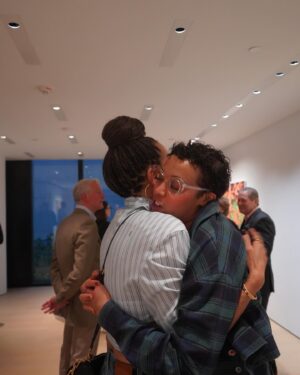 Jordan Casteel Instagram - 400 people in attendance and I might have hugged 95% of them lol

The opening of “Field of view” at @hillartfoundation was beyond anything I could have imagined. 10 years of paintings on the walls and 10  years of people I love in the room — a literal dream. ☁️ 💫

Huge thank you to the multitude of people who made this exhibition as magical as it is. This is a community through and through. @hillartfoundation @loh33 @caseykaplangallery @veronicalevitt @jenniferjaberhw @theearthwarrior @nyukid14 @damanibaker @chambersvintage @elizabethkarpevans @nillahippielove @batshevadress 

Fun fact: all of the flowers for the opening were picked from my garden in the HV and arranged with the help of @veronicalevitt 💞

On view through Nov 23
Open Tuesday–Saturday
11:00–5:00 PM

**most these photos are by my dear friend @waydemcintosh