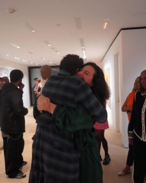 Jordan Casteel Instagram - 400 people in attendance and I might have hugged 95% of them lol

The opening of “Field of view” at @hillartfoundation was beyond anything I could have imagined. 10 years of paintings on the walls and 10  years of people I love in the room — a literal dream. ☁️ 💫

Huge thank you to the multitude of people who made this exhibition as magical as it is. This is a community through and through. @hillartfoundation @loh33 @caseykaplangallery @veronicalevitt @jenniferjaberhw @theearthwarrior @nyukid14 @damanibaker @chambersvintage @elizabethkarpevans @nillahippielove @batshevadress 

Fun fact: all of the flowers for the opening were picked from my garden in the HV and arranged with the help of @veronicalevitt 💞

On view through Nov 23
Open Tuesday–Saturday
11:00–5:00 PM

**most these photos are by my dear friend @waydemcintosh