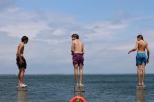 Julie Bowen Instagram - The kids go back to school today, and I am FORBIDDEN to post any “first day of…” pictures. Instead, I thought I’d give a quick peek of summer as captured by my oldest son. ❤️