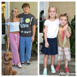 Julie Foudy Instagram - Awwww. 😍 Late to post this, but, here it is: the last 1st day of school photo together for Izzy and Dec. Both in HS. Declan a freshman. Izzy a Senior. Maybe a good thing that I was gone last week as would have been 😭😭😭. I know I’m supposed to be so happy they are blossoming into young adults but definitely not ready for this. 😬 Can someone please create an app that freezes them in time. Thx.