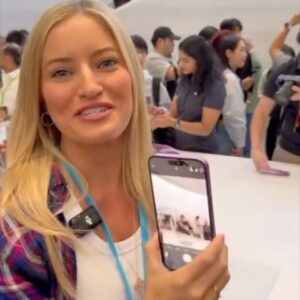 Justine Ezarik Instagram - The new camera control button on the iPhone 16 is a game changer! 😍 #iPhone16