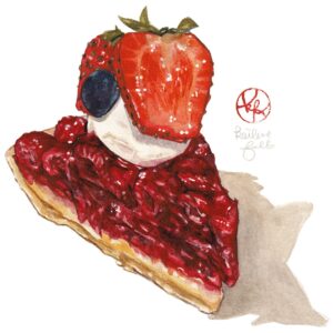 Kailene Falls Instagram - Cheesecake & Tart Collection
チーズケーキとタルト コレクション
🥧🍓🧀🫐🥧🍓🧀🫐🥧🍓🧀🫐🥧🍓🧀🫐

I find that Japanese cheesecakes and tarts are some of the most beautiful desserts you can find. I’ve painted so many in the past, but I decided to create a selection of the ones cut in triangle shapes. Amongst these paintings, I think the strawberry tart in the upper right is my favorite, but I have a special place in my heart for all of them. Which of these would you most like to try?

※ The terrible moving/wifi saga continues. After 6 weeks of waiting to get wifi installed in my new apartment, today was supposed to the final stage…. But when the construction worker arrived today, we discovered that the construction of the apartment next-door (currently being torn down and rebuilt) prevents them from installing wifi at the moment……. So I’m stuck without connection still. We have -perhaps- found a workaround, but it’s still unclear as to when I’ll be able to get wifi installed. So no livestreams for a while still yet 🥲

② Cherry Tart チェリータルト
③ Sakura Cheesecake 桜チーズケーキ
④ Mango Cheesecake マンゴーチーズケーキ
⑤ Blueberry Cheesecake ブルーベリーチーズケーキ
⑥ Berry Tart ベリータルト
⑦ Fig and Berry Tart いちじくとベリータルト
⑧ Strawberry Tart いちごタルト

日本のタルトとチーズケーキが本当に美して、とても素敵な絵になります。今までたくさん描いてきたけど、今回は三角形にカットされたものをまとめてコレクションにしました。このセットの中で、右上のいちごタルトの絵が一番好きかもしれませんが、本当は全てが特別に好きな絵です。この中でどれを一番食べてみたい？

※ 引越しが終わったけど、まだまだトラブルが続きます！引越し先はWifiがなくて、6週間かけてやっと今日、３回目の工事でwifiに繋がると思ったら・・・・まさか隣の建物の工事でWifi工事不可となりました。なので、まだまだ生配信ができなくて、ネットにとてもつながりにくいです。いつWifiができるかまだ分かりませんので、その時まで不定期的な投稿が続きます。お許しを！