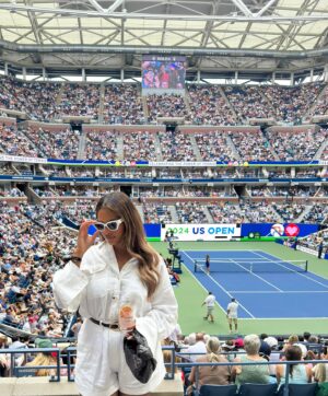 Kamie Crawford Instagram - Came for the Paloma’s, stayed for Coco Gauff 🎾👟 @usopen