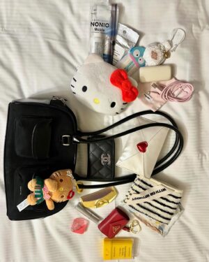 Kanako Hiramatsu Instagram - What's in my bag???

ハワイ1日目のバックの中身。
心配性で荷物多めだから
大きい鞄ブームが早くきて欲しいです🦔🦔
キティちゃんが増えていくけど
ペックルが大好きです😘❤
(グッズがないだけ)🥲

この日はすっぴんだったので
ポーチなしだけど
いつもはエレガンスのパウダー
ティントリップ、コンシーラーだけ
持ち歩いてます🩹🤍

#whatsinmybag  #バックの中身　#サンリオ
#日焼けキティ　#キティちゃん　#standoil #lovechrome 
#prada #chanel
