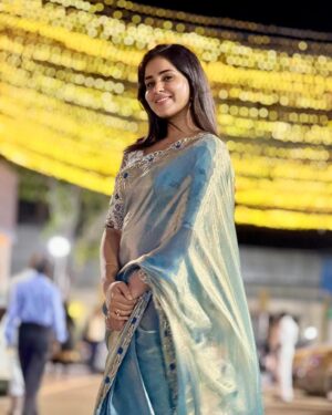 Kanmani Manoharan Instagram - #kanmanimanoharan✨ 

Beautiful saree @zenoraofficial_ 

Pc @aswath_official 

#sareelove #event