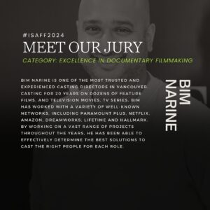 Karen David Instagram - 🎬 Meet Our Jury: Excellence in Short Filmmaking (North American) 

We’re excited to announce the jury for the “Excellence in Short Filmmaking (North American)” category at ISAFF 2024 (Sept 25-29):

- Bim Narine 
- Karen David 
- Rabia Sultana 

These judges will be reviewing the best North American short films in this year’s festival! 🎥✨ 

#ISAFF2024 #ShortFilmJury #BimNarine #KarenDavid #RabiaSultana #SurreyFilmFestival #SurreyEvents #SurreyBC #SupportIndieFilm #NorthAmericanCinema #CulturalConvergence #SouthAsianCinema
