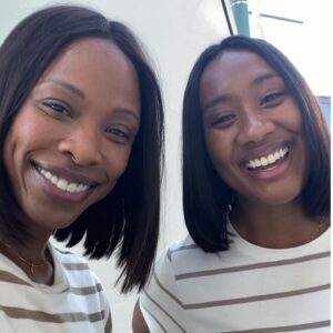 Karimah Westbrook Instagram - You’re seeing double. 👩🏾👩🏾 #OnSet #BTS
