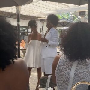 Karimah Westbrook Instagram - You guys don’t understand how excited I was to meet @iamtabithabrown. I attended her luncheon, celebrating the new additions added to her @donnasrecipe hair care line and it was a real treat. Donna was out, looking gorgeous and moisturized, and the vibe reflected Tabitha’s beautiful spirit 100 percent. Looking forward to trying everything. She’s got edge control, y,all! I do use Donna Recipes’ sweet potato shampoo and conditioner and it leaves my hair soft. I have 4c hair and it feels thicker overall. Check it out. Oh and Mrs. Tab, I finally have a name for my hair. It's in the final slide.😁 Thanks again! Xo