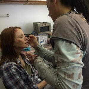 Kate Siegel Instagram - BTS shots deep from the archive in honor of HUSH’s digital media release. #hush #shoutfactory