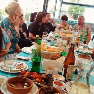 Katie Melua Instagram - I’ve sat at countless Georgian Supra tables.

Guests arrive to a feast where every inch of the table is covered in food. There is a toast master and toasts are made for every person at the table, as well as absent loved ones. 

I often wonder about how the younger generation will carry it on?

At first all that food might seem too extravagant, but what’s cool about those dishes is that they can last, after a supra we usually dine on that food for days. 

The supra can also be relaxed and informal, with people coming and going.

I love that the tradition hasn’t changed much from my grandparents to my parents’ generation. 

What traditions do you cherish from your home and how do you see them evolving?