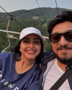 Kaustubha Mani Instagram - Soul-tied 🧿❤️🧿 
#adventure #couple #explore #eaglecoaster #fun #goals #highinthesky #instagram #instagood #instalike #life #magic #mountains #outdoors #photooftheday #sunset #thriller