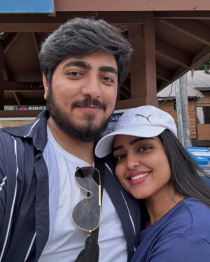 Kaustubha Mani Instagram - Soul-tied 🧿❤️🧿 
#adventure #couple #explore #eaglecoaster #fun #goals #highinthesky #instagram #instagood #instalike #life #magic #mountains #outdoors #photooftheday #sunset #thriller