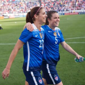 Kelley O'Hara Instagram - Al, I was not prepared for this uno reverse card!! Doesn’t feel real that you’ve played your last game. Any time I would look up and see you on the field, I knew we had a chance. You were a cheat code. Your late winners are gonna go down as legendary along with every other thing you did on that field. But what’s even more impressive is what you were able to do off of it. You changed the game of soccer and women’s sports forever and I know you’re just getting started. You are someone who I have always thought of as unstoppable. If you want to do something - you’re going to do it. Like turning off the alarm that made us miss our flights to LA after our 2015 post World Cup celebration shenanigans. But in all seriousness, WHAT A CAREER MY GIRL!!Grateful for all you are and all you will be! Can’t wait for all the good times ahead. Love you ❤️
